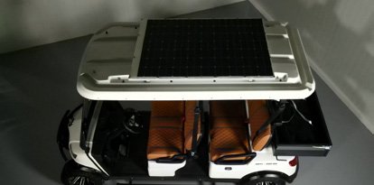 Electric vehicle charging cable plugged in